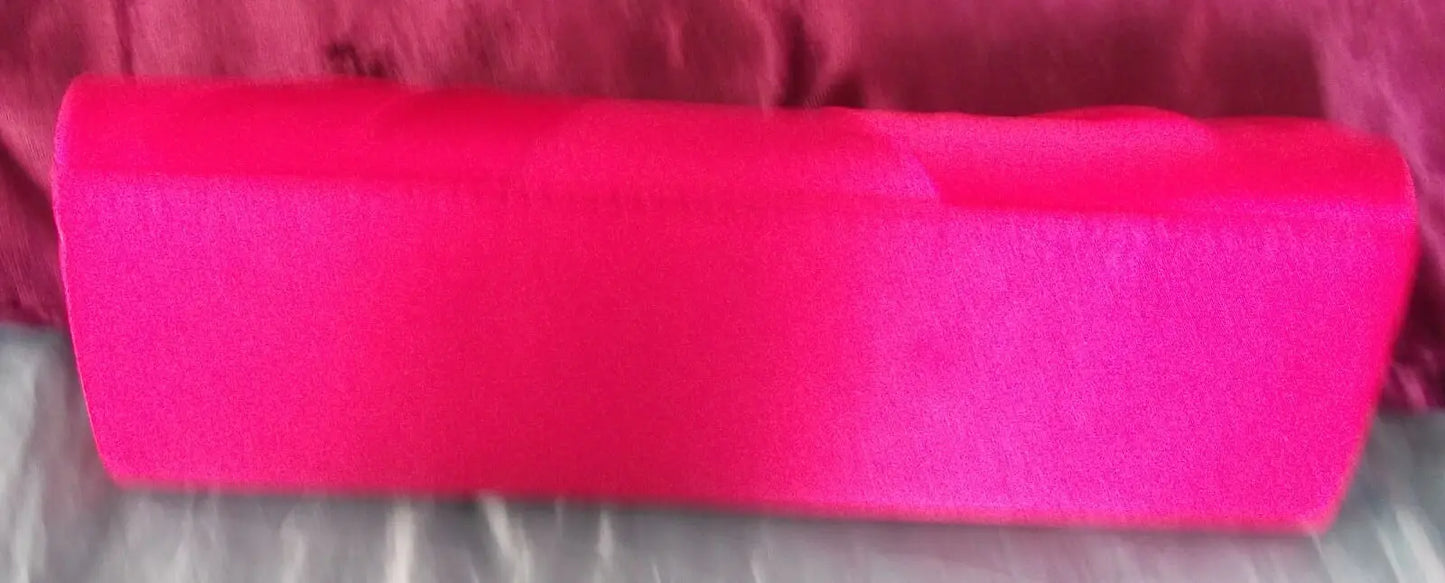 Pink satin clutch bag with chain strap & diamante detail. large. party accessory Unbranded