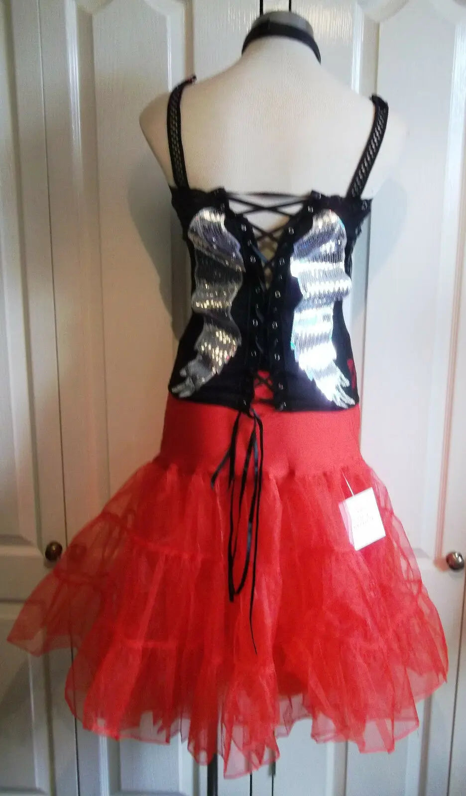 RED PETTICOAT,SWING,ROCKABILLY,40'S,50'S,60'S,VINTAGE STYLE,26",SIZE 14-18,NWOT NO LABEL