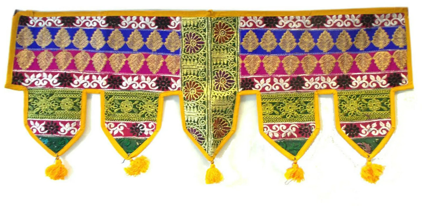 Radlisha Krisha Toran 98cm x 37cm. Oriental exquisite window/door display. Unbranded