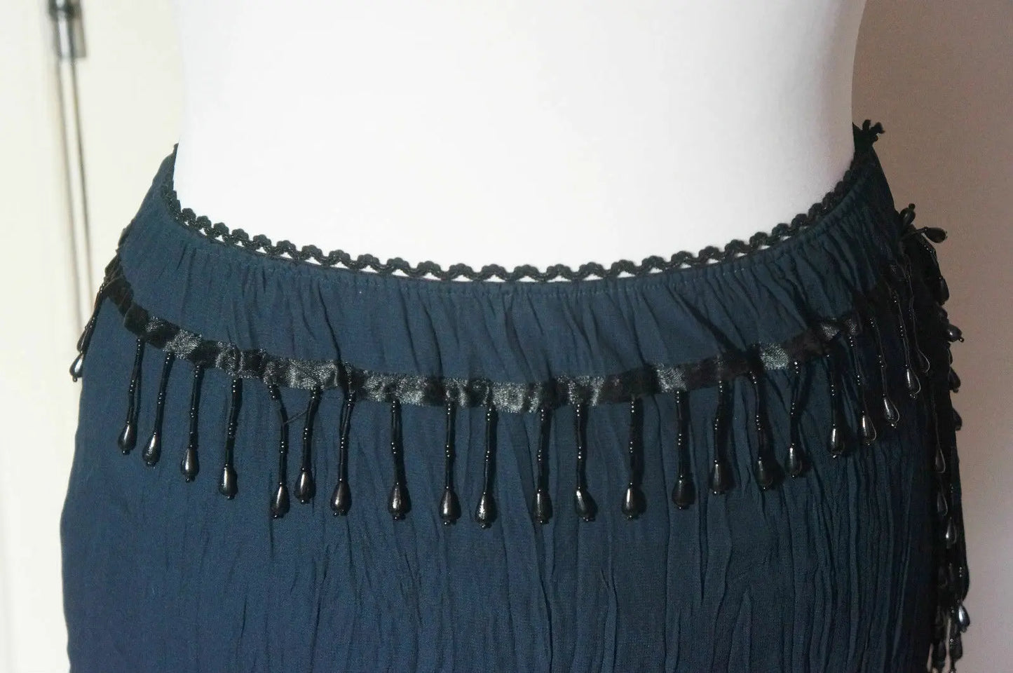 River Island.lush Gothic midnight blue and black lace cobweb skirt GOTH size 8 River Island