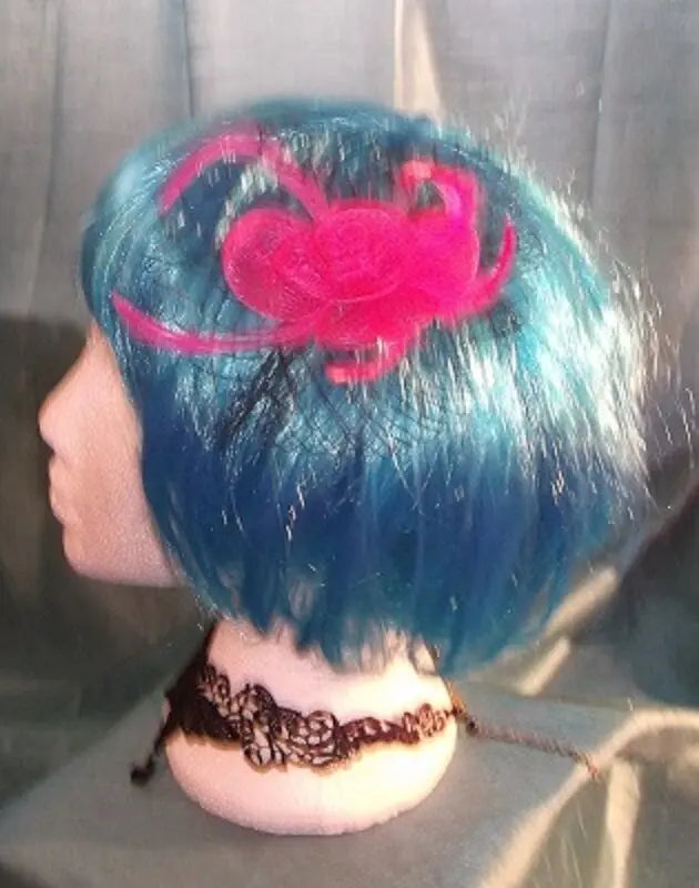 STEAMPUNK/BURLESQUE PINK ROSE Fascinator-wedding/prom/halloween/party Unbranded
