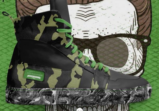 ADITI-KALI FUSION 8 Extra large high top-funky camoflage Wonkey Donkey Bazaar