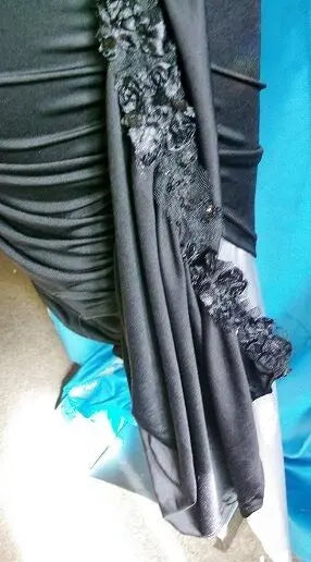 Sexy Goth/burlesque Crochet Flower Ruched Bodycon Dress LaceY ,OFF SHOULDER Unbranded