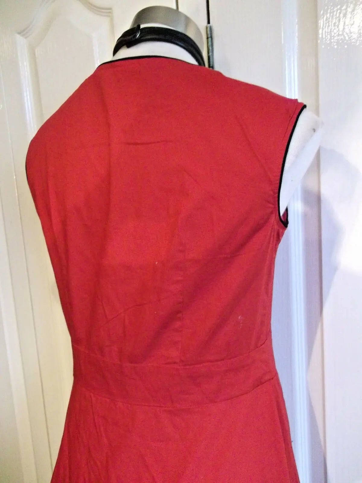 Stunning Lindy Bop 50s Red Swing Dress with Black trim, Size 12 Lindy Bop