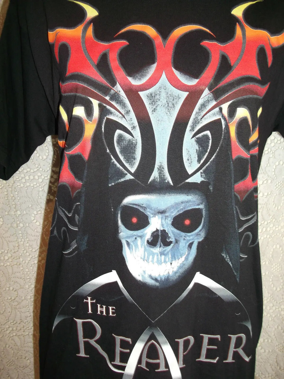 UNISEX/PUNK/GOTH/EMO-"GRIM REAPER" DESIGN TEE-SHIRTS. SIZE M.HEAVY COTTON. NEW FAN SHIRT HEAVY 190