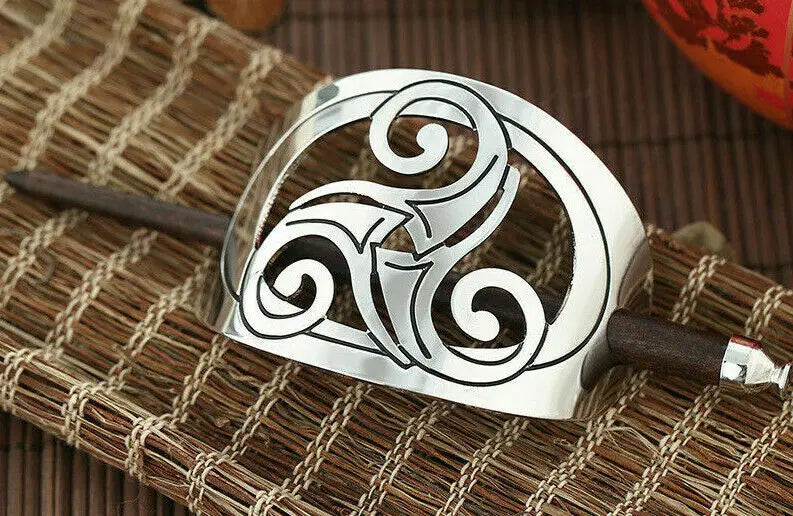 Women Wooden Carved Hair Stick Barrette Bun Pin Clip Zinc Alloy Hair Accessories Unbranded