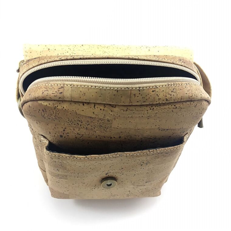 Small Cork Leather Bag Men, Crossbody Bag and Shoulder Bag Man, Mens Messenger Bag & Satchel Bag made from Cork Moddanio