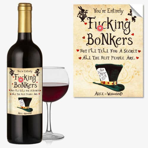 #1041 Bonkers Bottle Label Close to the Bone Greeting Cards and Gifts