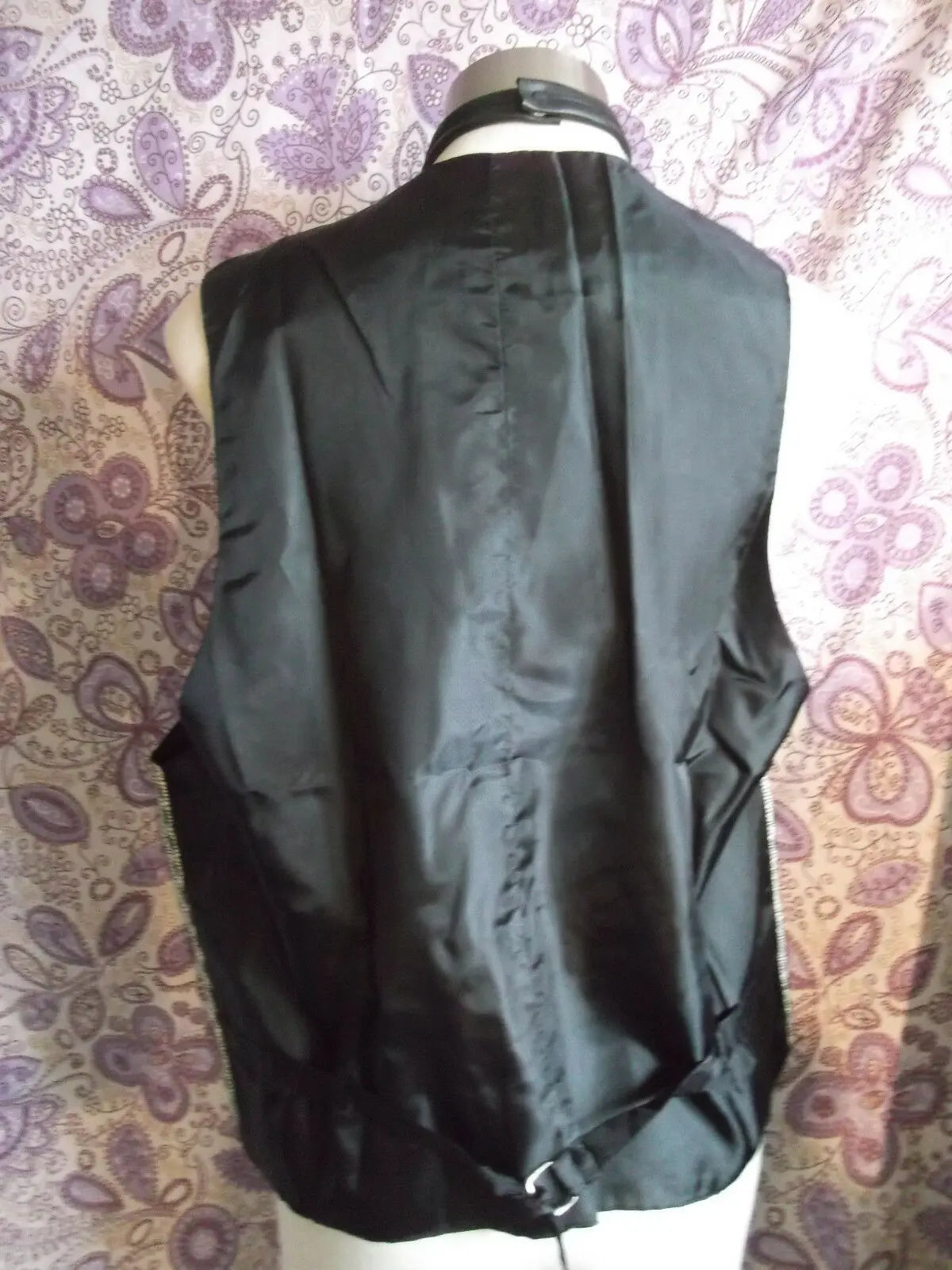 funky Steampunk/TrueVintage mens' SILK multi-coloured Waistcoat-Size 46"LINED. Unbranded