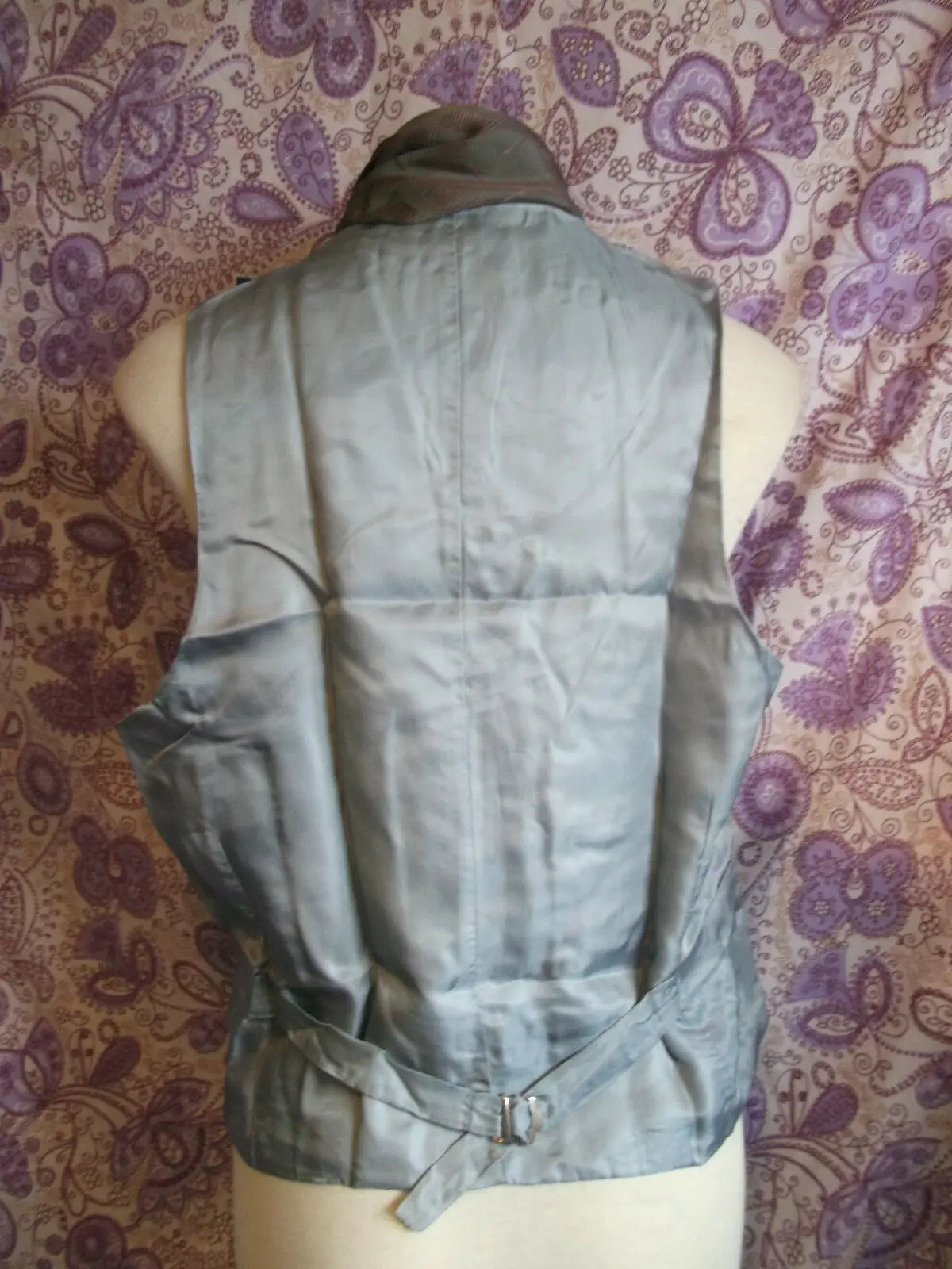 funky Steampunk/TrueVintage mens/unisex mid grey pinstripe Waistcoat-Size42" Unbranded