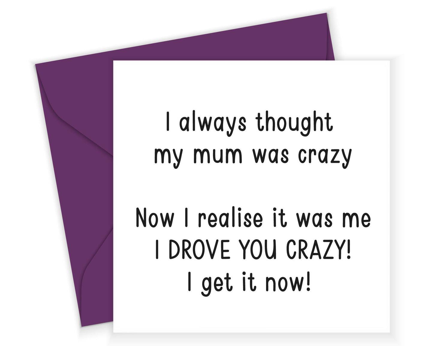 Crazy Mum Card I Thought My Mum Was Crazy Morning Cuppa Gifts