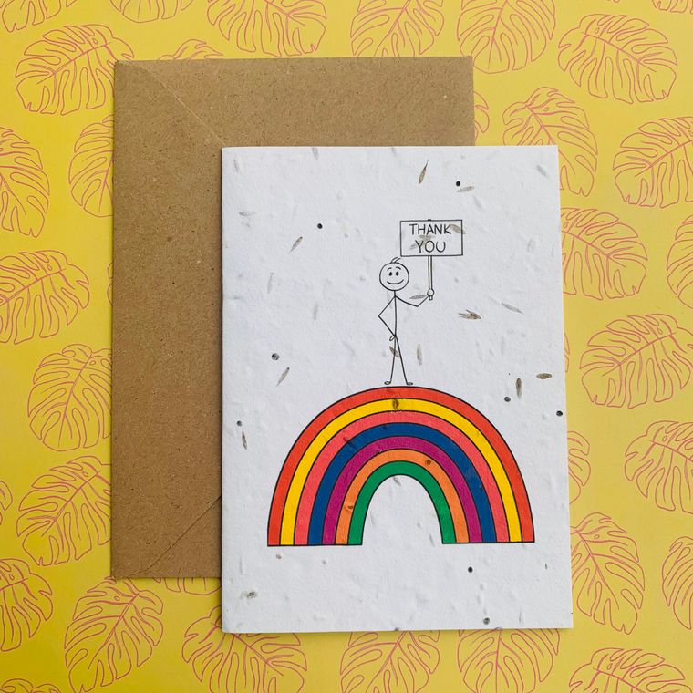 Thank you - Wildflower Plantable Seed Card Plantiful Paper Company