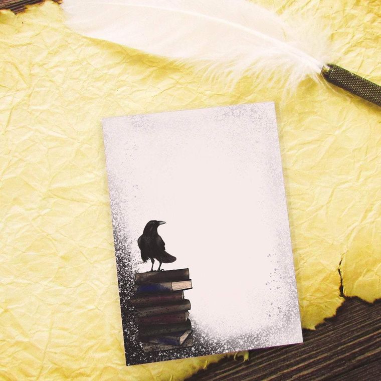 Raven Notepad The Gothic Stationery Company