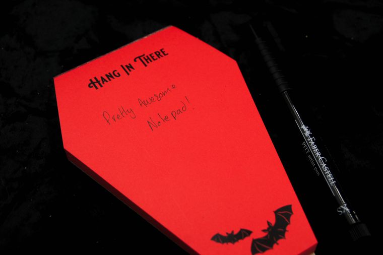 Coffin Shaped Bat Notepad | The Vampire's Study The Gothic Stationery Company