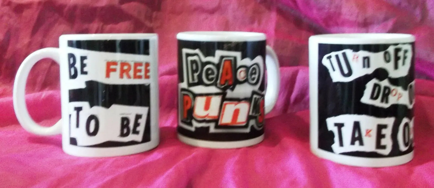 original,exclusive designerMug-Be Free To Be ANARCHO PUNK SEX PISTOLS Unbranded