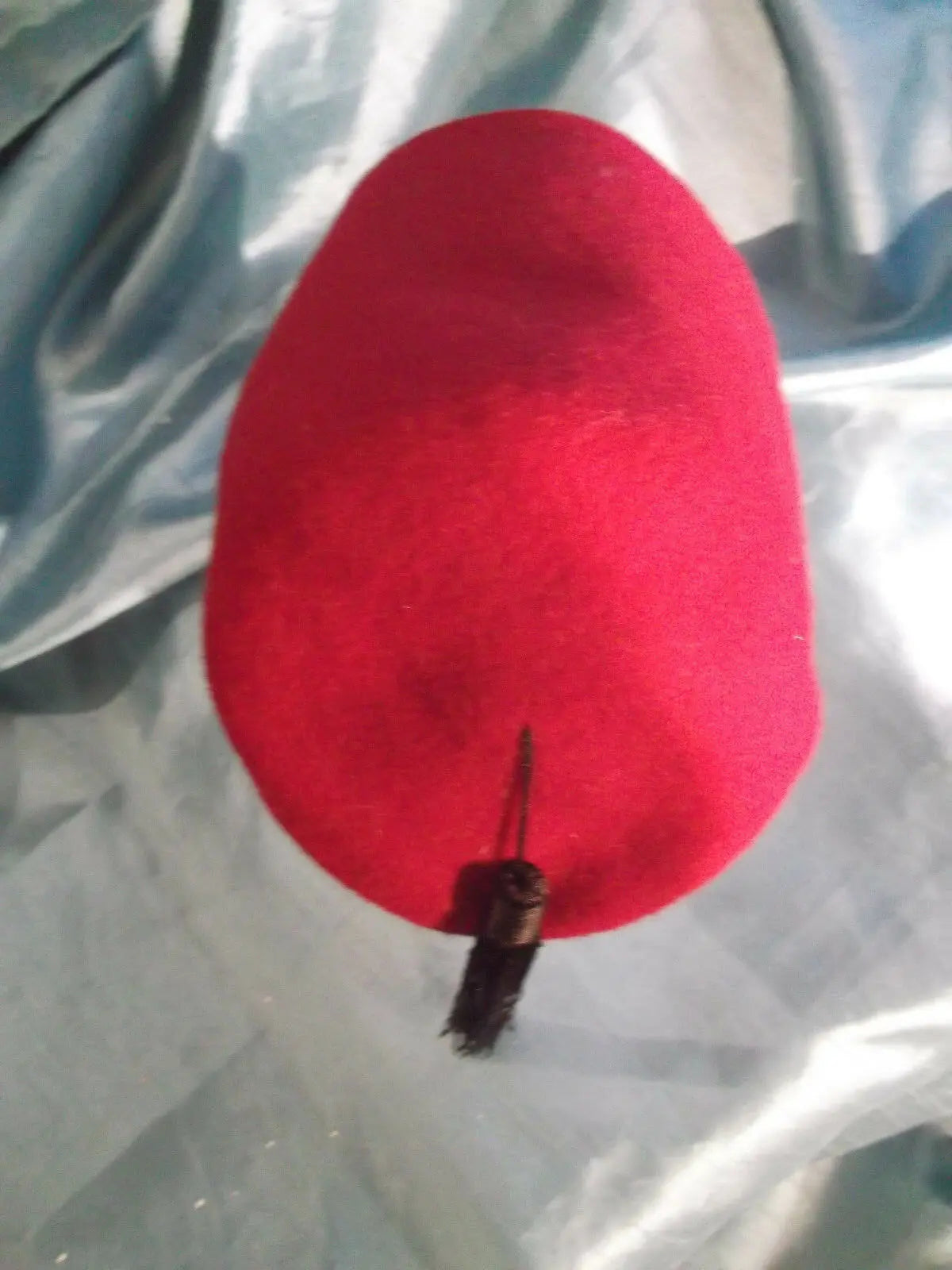 punk/cosplay/festi/stagewear/costume/WOOL HAND-MADE FEZ HAT WITH TASSLE 20"/52CM unbranded. vintage