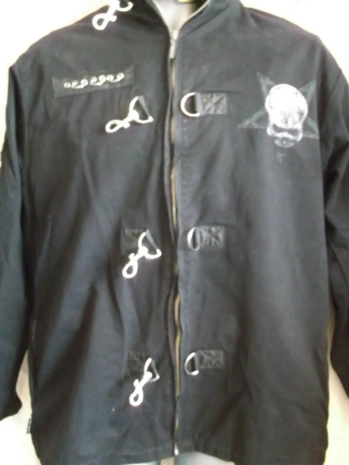 punk/goth Spiral goth black jacket with full size print on back. Size Medium Spiral