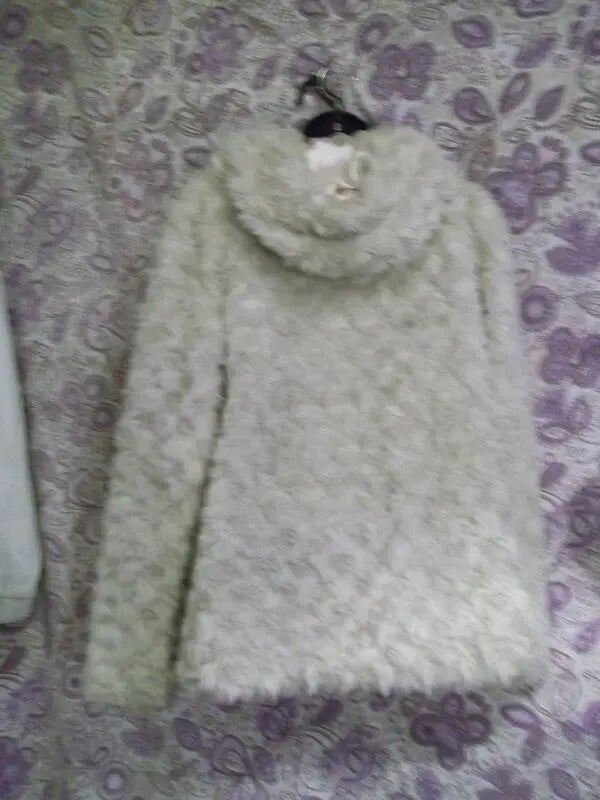 "Ribbon" fluffy winter coat size 14.unusual fastening. sumptuously fluffy & warm - Wonkey Donkey Bazaar