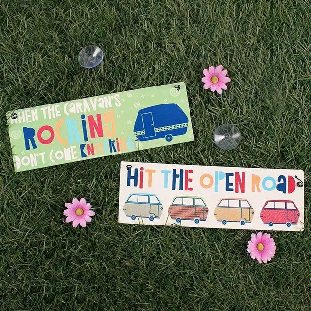 wHEN CARAVAN'S ROCKING. wooden SIGN. H:14.00cm x W:21.00cm x D:1.00cm Shabby Chic