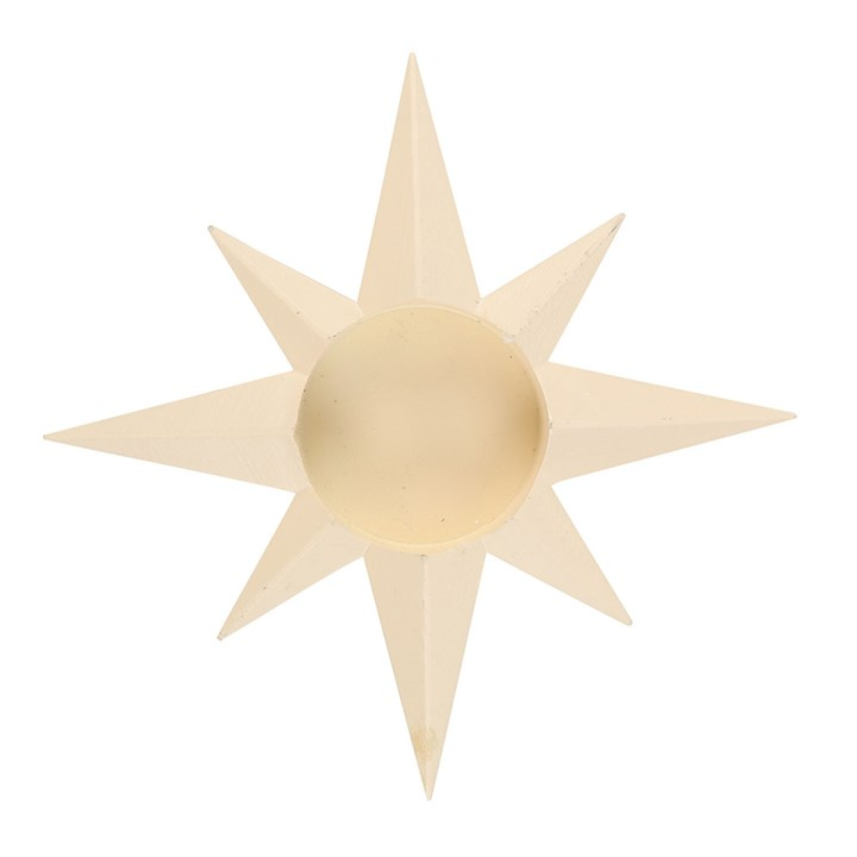 Cream Star Tealight Candle Holder N/A