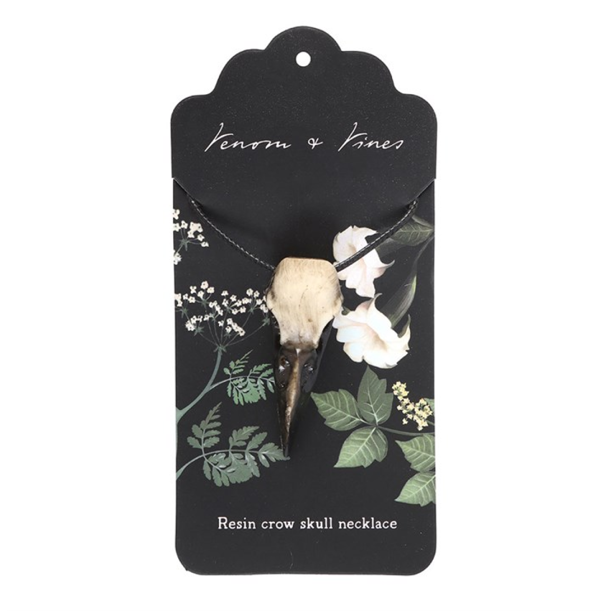 Resin Crow Skull Necklace N/A