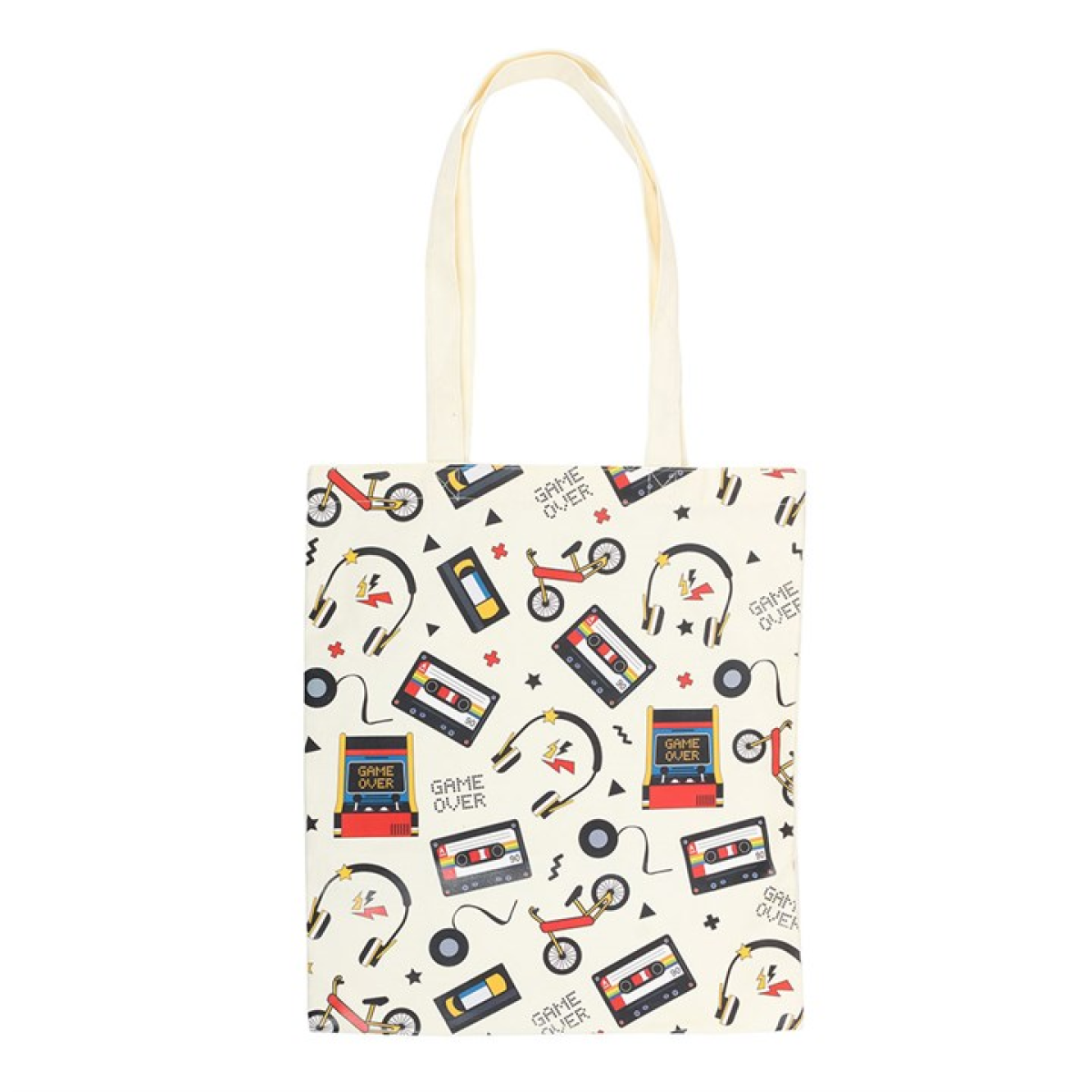 Retro 80s Print Polycotton Tote Bag N/A