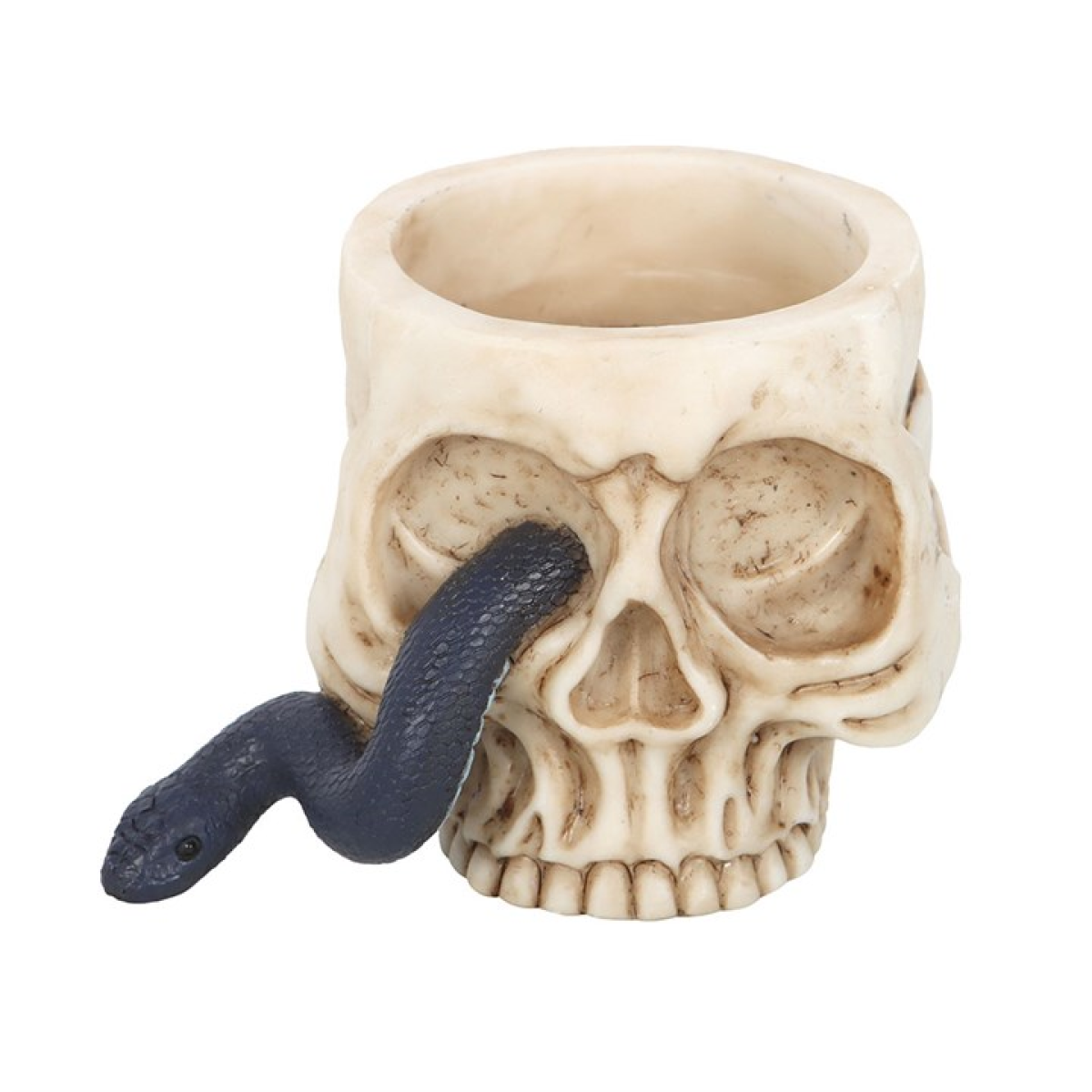 Skull Tealight Holder with Snake N/A
