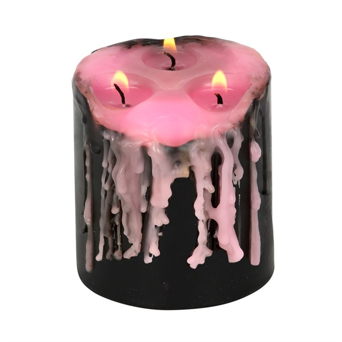 Small Pink Vampire Tears Pillar Candle N/A