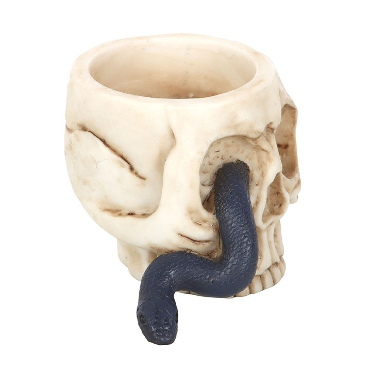 Skull Tealight Holder with Snake N/A