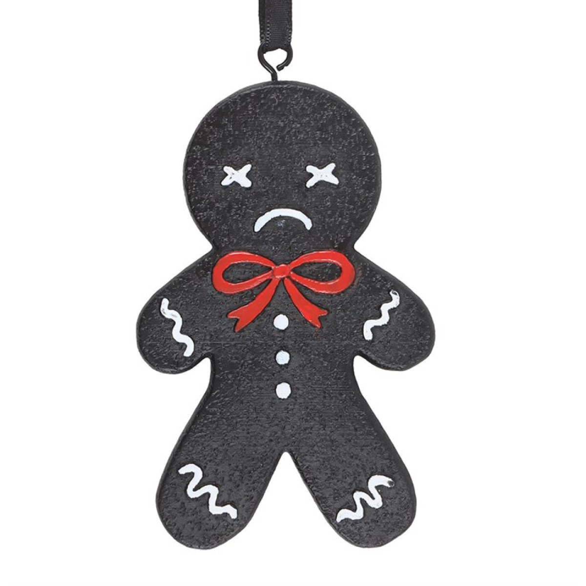 Spooky Gingerbread Man Hanging Ornament N/A