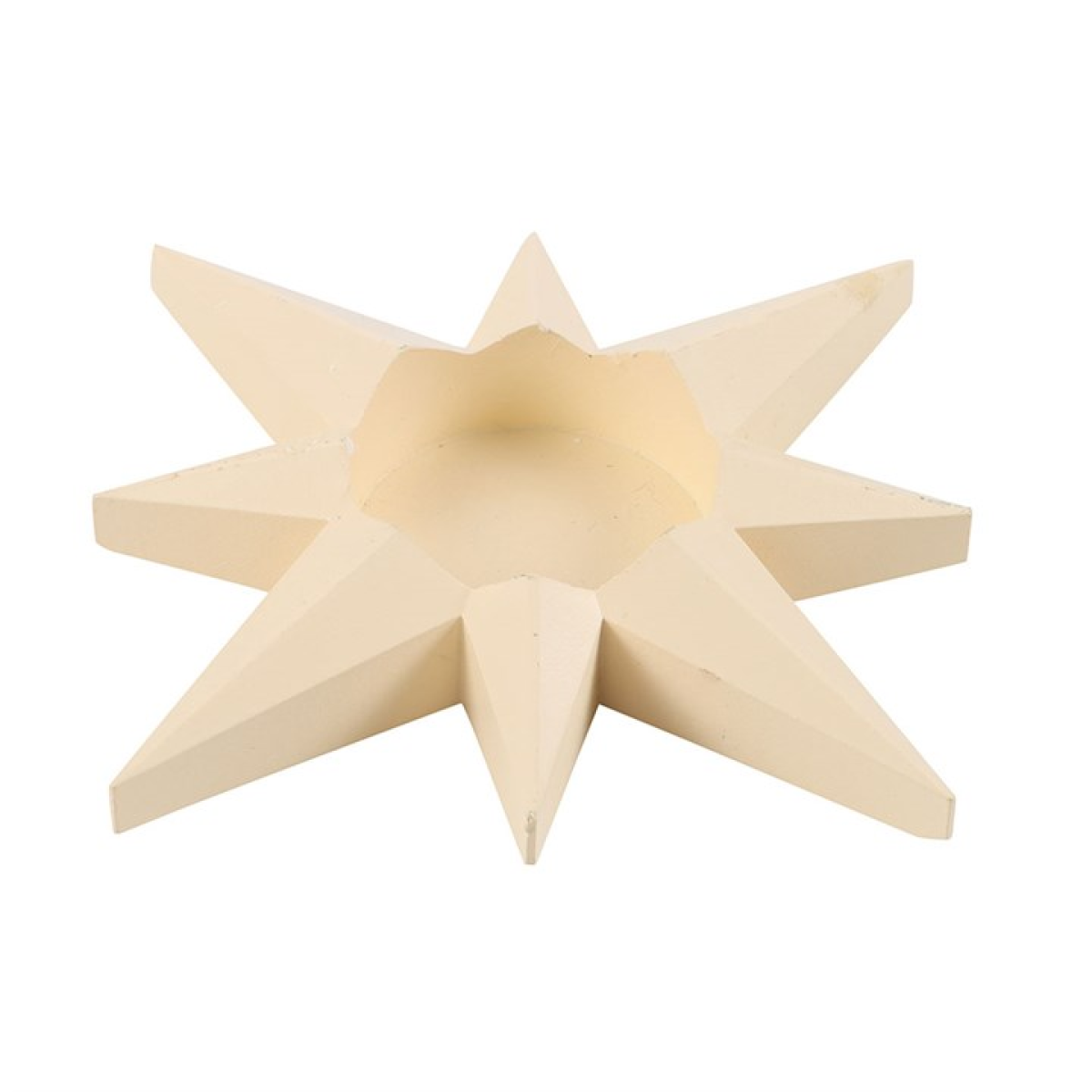 Cream Star Tealight Candle Holder N/A