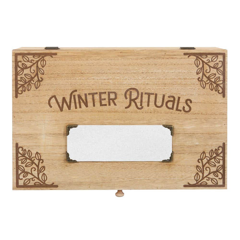 30cm Wooden Winter Rituals Wiccan Altar Spell Box