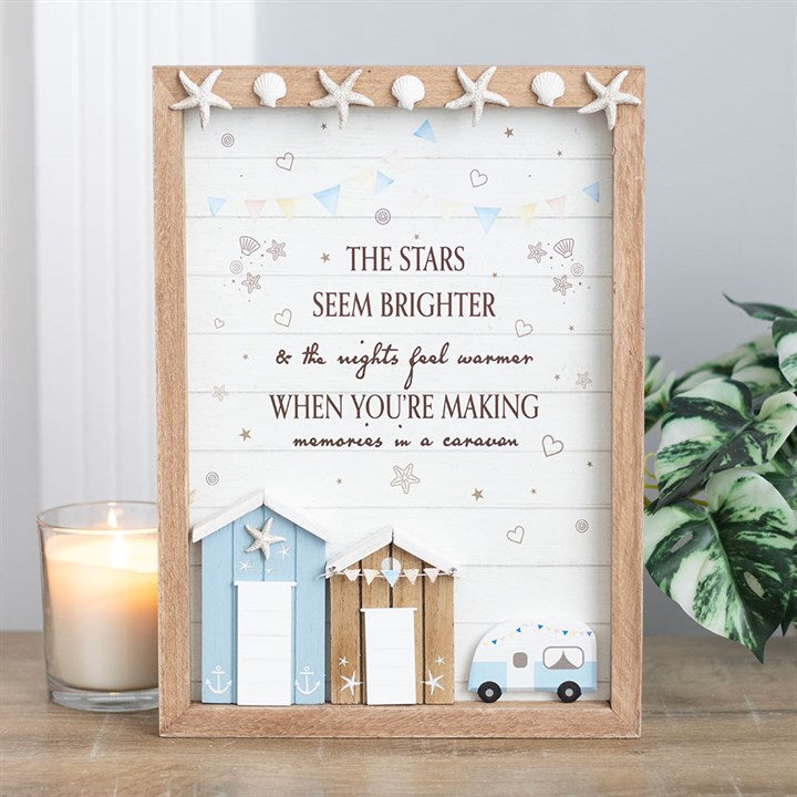 The Stars Seem Brighter 3D Shell Caravan Plaque N/A