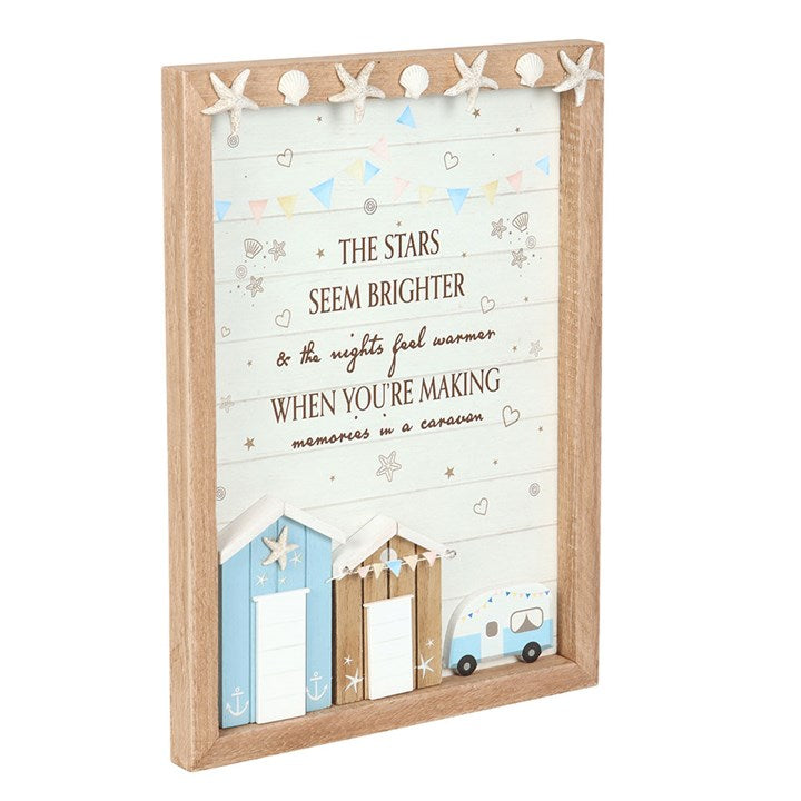 The Stars Seem Brighter 3D Shell Caravan Plaque N/A