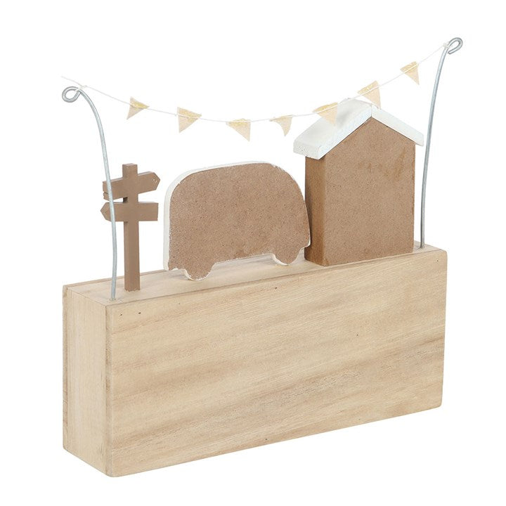 Wander Often Beach Hut Caravan Wooden Ornament N/A