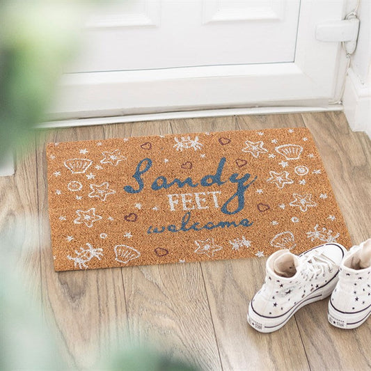 Natural Sandy Feet Welcome Doormat N/A