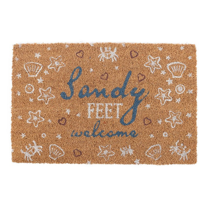 Natural Sandy Feet Welcome Doormat N/A