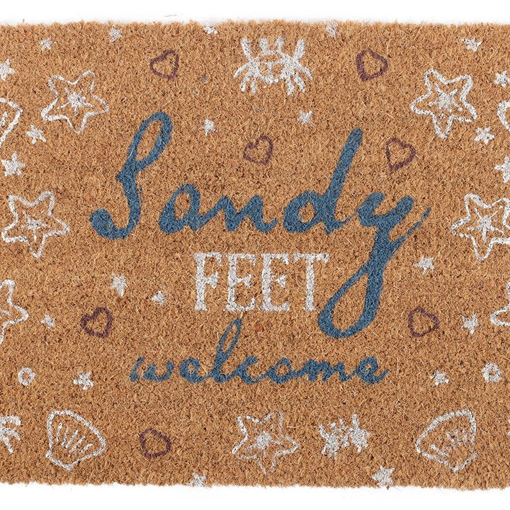 Natural Sandy Feet Welcome Doormat N/A