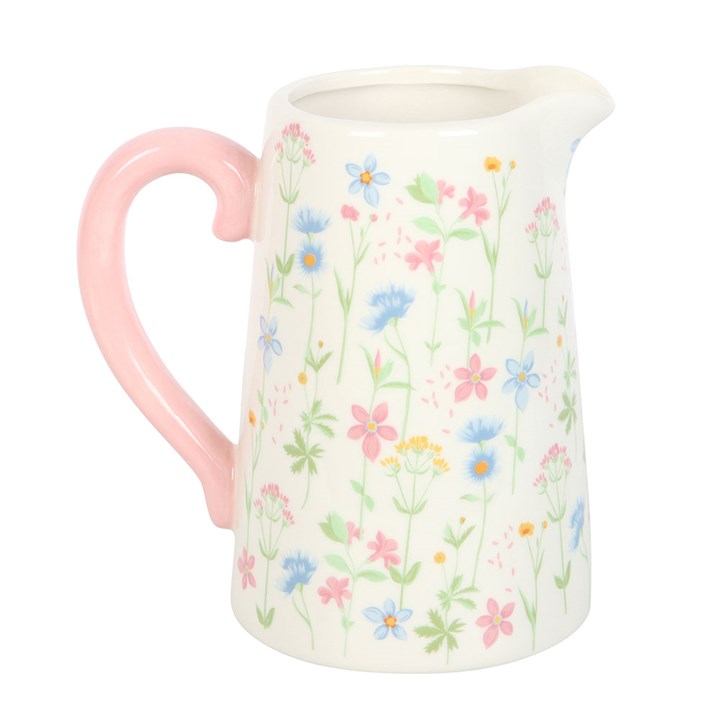 Floral Print Ceramic Flower Jug N/A