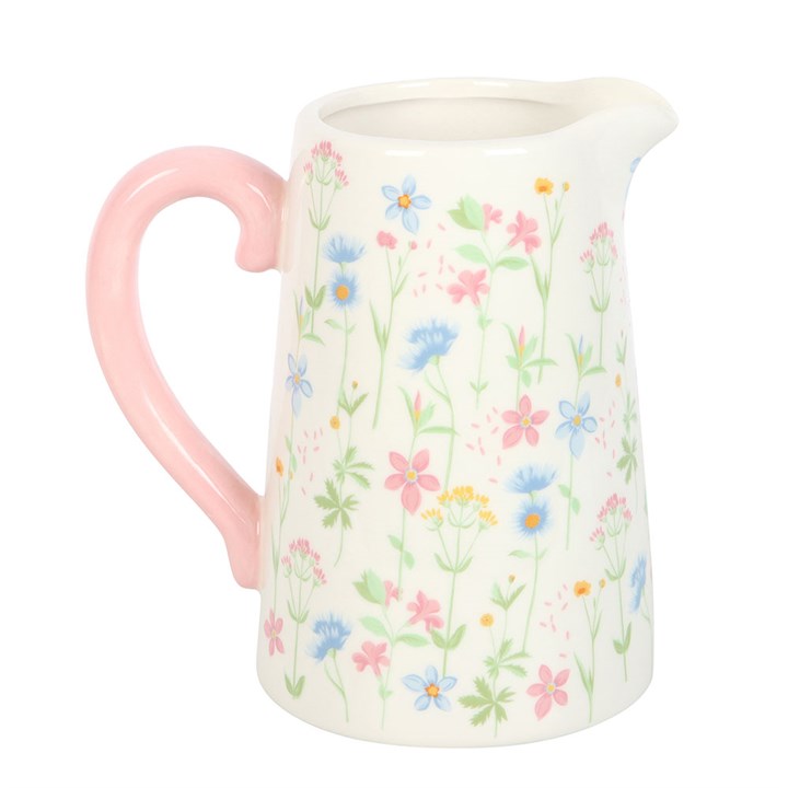 Floral Print Ceramic Flower Jug N/A