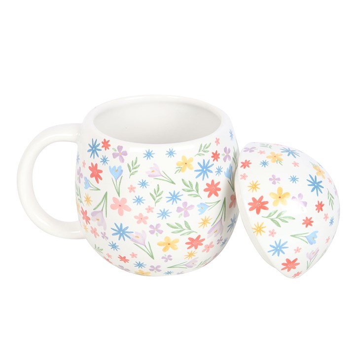 Spring Floral Print Egg Shaped Mug N/A