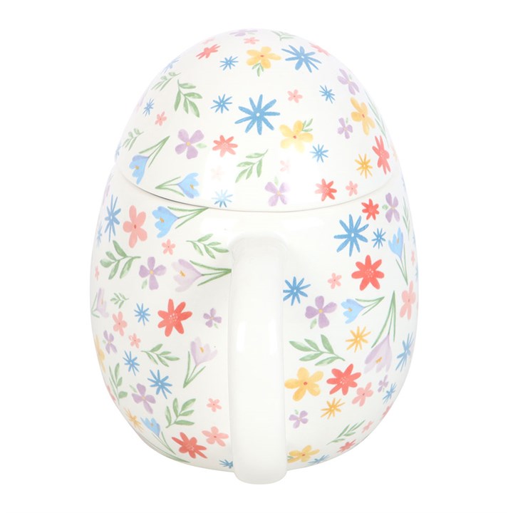 Spring Floral Print Egg Shaped Mug N/A