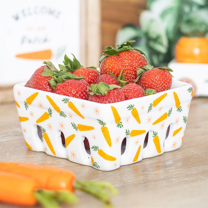 Carrot Patch Ceramic Berry Basket N/A