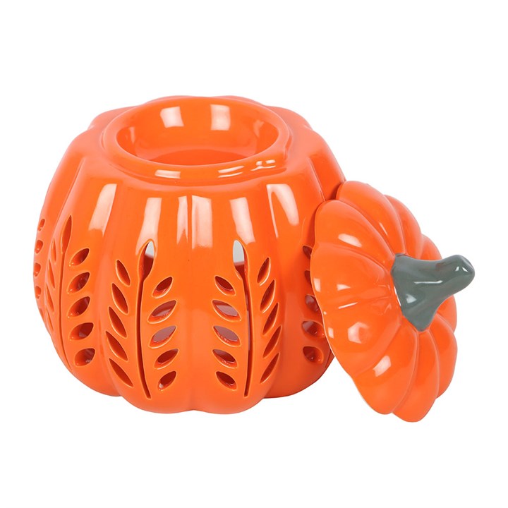 Orange Leaf Cut Out Pumpkin Oil Burner and Wax Warmer N/A