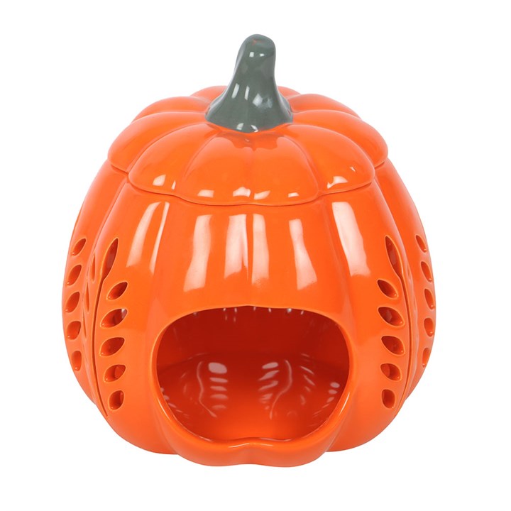 Orange Leaf Cut Out Pumpkin Oil Burner and Wax Warmer N/A