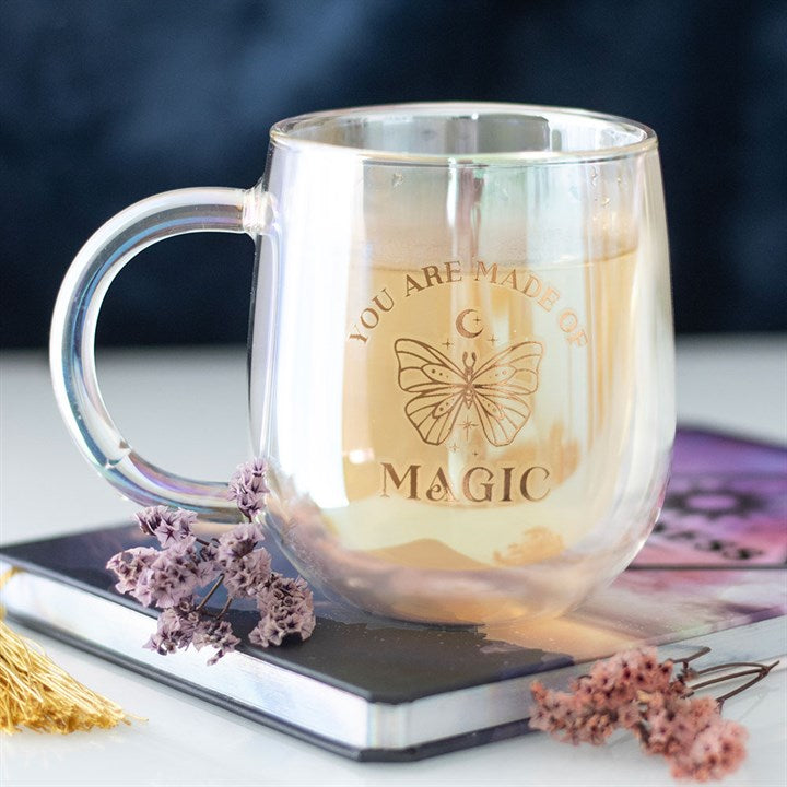 You Are Made of Magic Iridescent Double Walled Glass Mug N/A