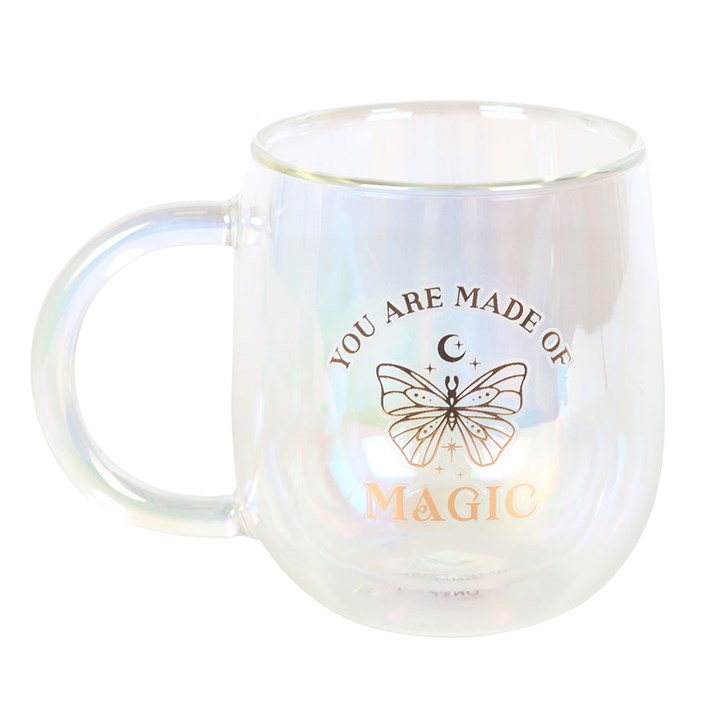 You Are Made of Magic Iridescent Double Walled Glass Mug N/A