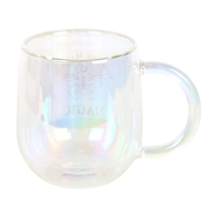 You Are Made of Magic Iridescent Double Walled Glass Mug N/A
