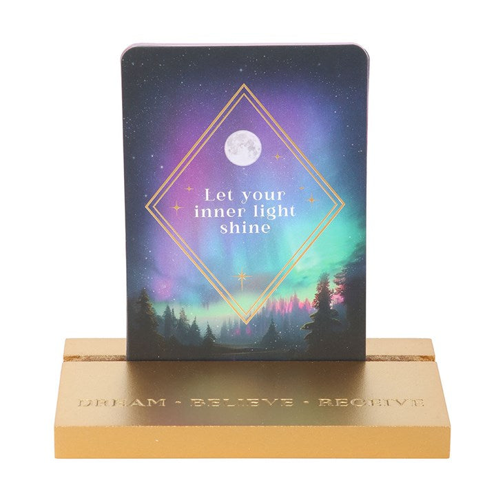 Ethereal Affirmation Cards with Wooden Stand N/A