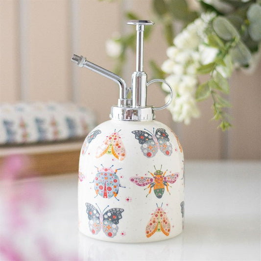 Floral Bug Print Ceramic Plant Mister N/A